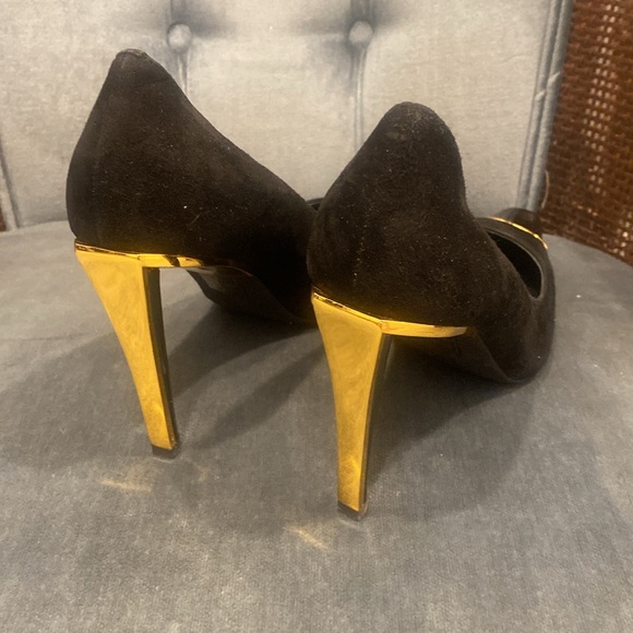 Jeffrey Campbell Conspiracy black and gold heels 8.5 - Picture 7 of 11